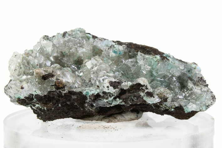 Calcite with Teal Blue Rosasite - Mexico #371871